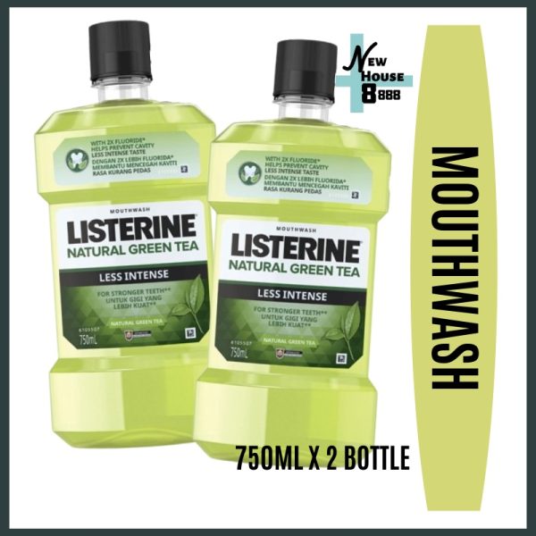 Listerine Mouthwash Bottle 250ml Green Tea x24 - Image 2