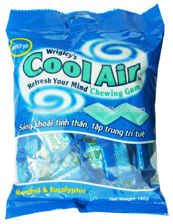 Cool Air Chewing Gum Jar 58.4g Mint, Honey & Lemon Flavor - Image 3
