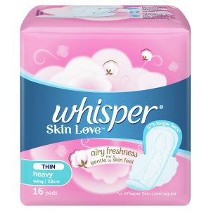 Whisper Sanitary Pad Block 32 Wings Night x6