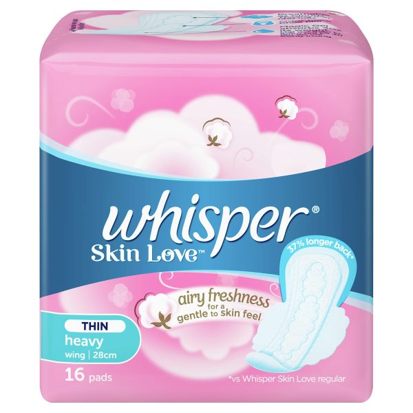 Whisper Sanitary Pad Block 32 Wings Night x6