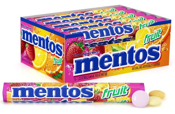 Mentos Chewy Candy Box 475.2g x16 Rolls Mint - Image 3