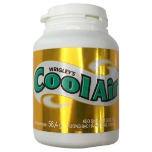 Cool Air Chewing Gum Jar 58.4g Mint, Honey & Lemon Flavor