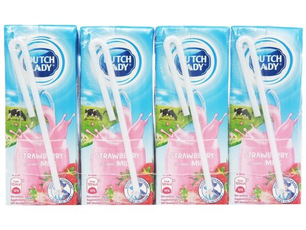Dutch Lady UHT Strawberry Flavored Milk Box 180ml - Image 2
