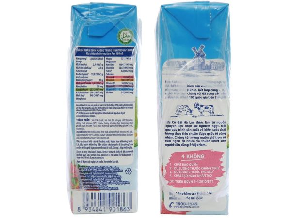 Dutch Lady UHT Strawberry Flavored Milk Box 180ml - Image 3