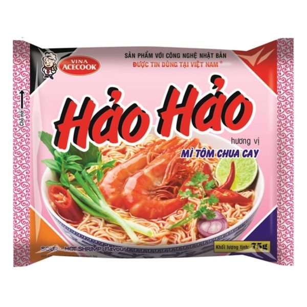 Hao Hao Instant Noodles Bag 75g Hot & Sour Shrimp Flavor x30 - Image 4