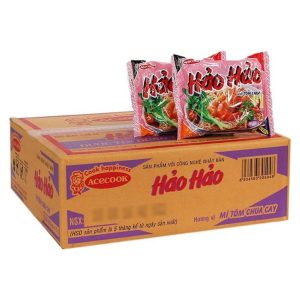 Hao Hao Instant Noodles Bag 75g Hot & Sour Shrimp Flavor x30
