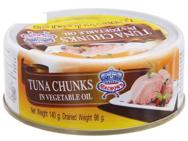 SeaCrown Tuna Chunks in Vegetalbe Oil Canned Food 140g