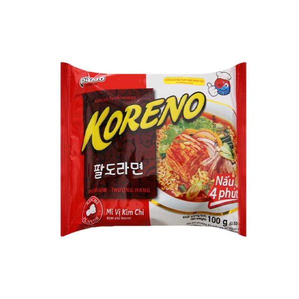 Koreno Instant Noodles Kimchi Bag 100g x24 - Image 3
