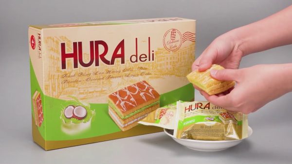 Hura Deli Sponge Cake 336g Pandan Coconut Flavour - Image 4